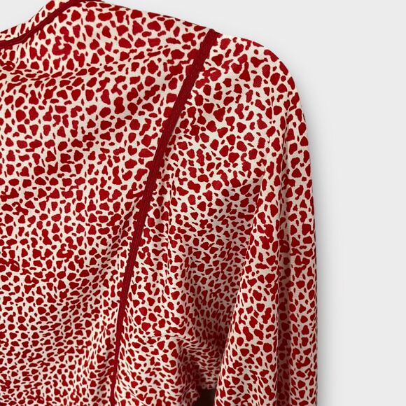 Sundays Child Vintage 70's Red & White Spotted Long Sleeve A-Line Mini Dress - Picture 13 of 16